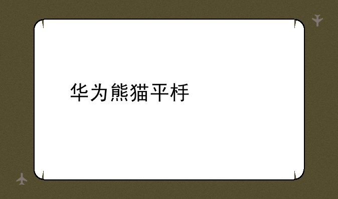 华为熊猫平板价格