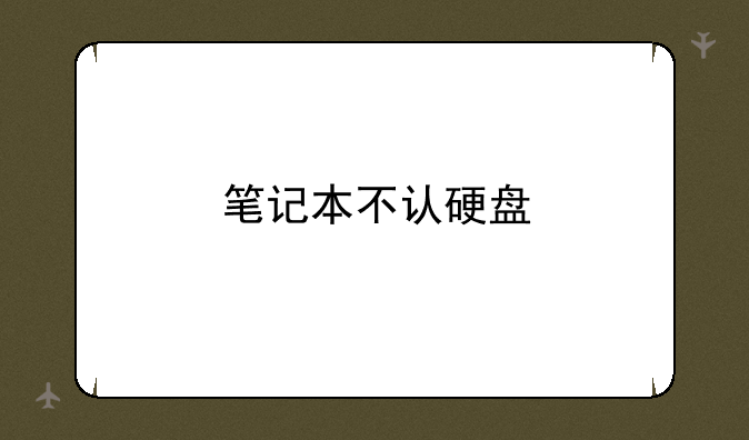 笔记本不认硬盘