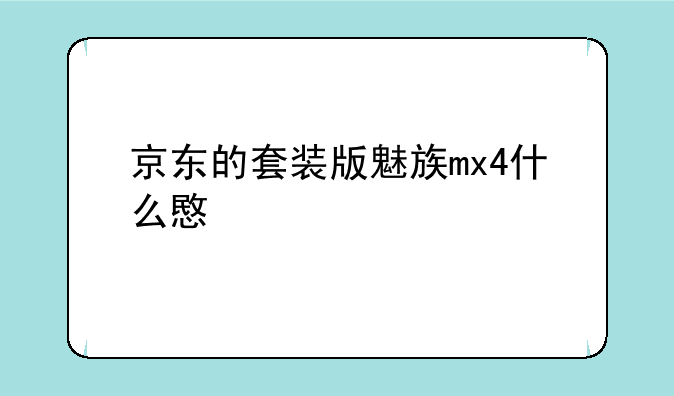 京东的套装版魅族mx4什么意思