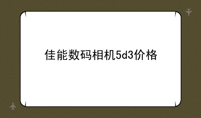 佳能数码相机5d3价格