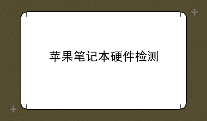 苹果笔记本硬件检测