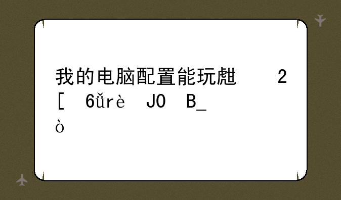 我的电脑配置能玩生化危机5和6吗？
