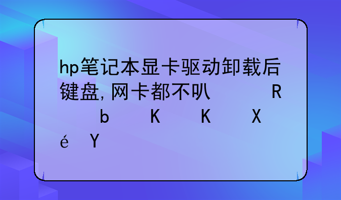 hp笔记本显卡驱动卸载后键盘,网卡都不可以用是什么原因
