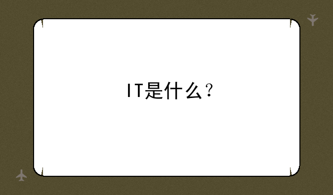 IT是什么？
