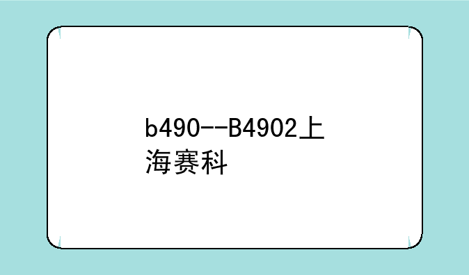 b490--B4902上海赛科