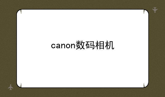canon数码相机