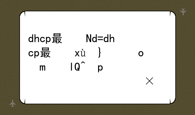 dhcp服务器配置__基于linux的dhcp服务器配置