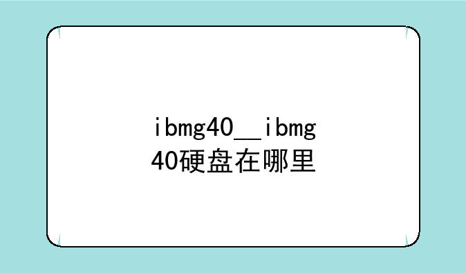 ibmg40__ibmg40硬盘在哪里